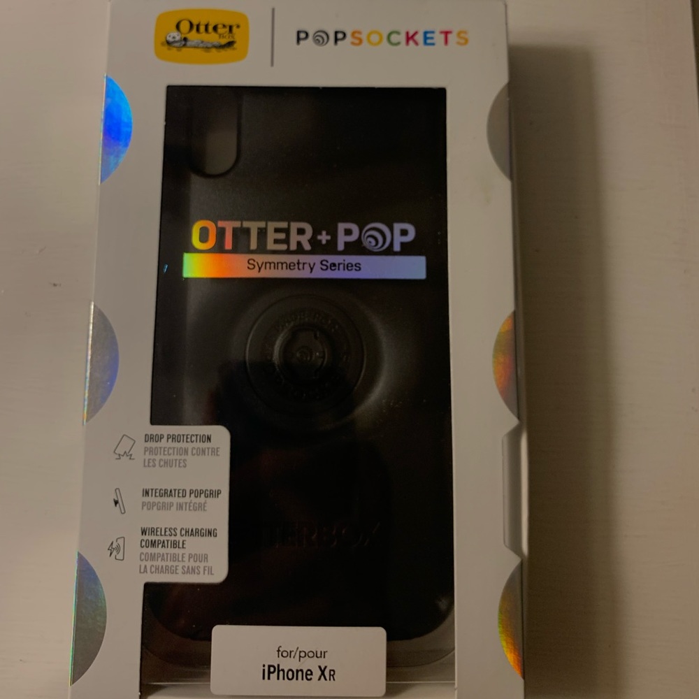 iPhone XR Otterbox Popsocket Case Black
